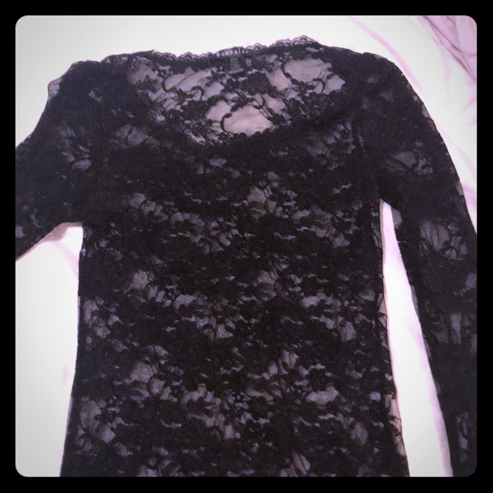 Lace long sleeved shirt